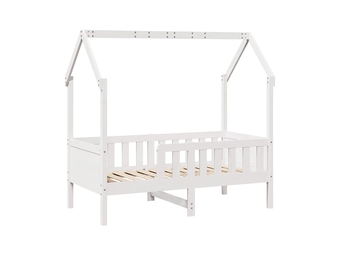 Kinderbedframe huisvorm zonder matras grenen