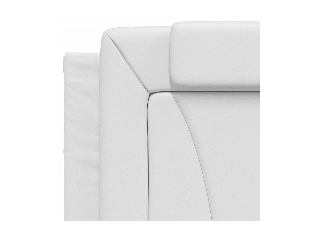 Letto con materasso bianco 100x200 cm in similpelle