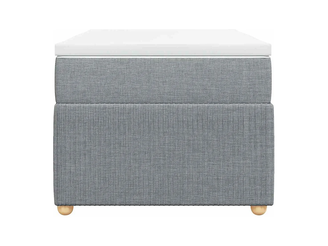 Rete a doghe e materasso Tessuto grigio chiaro 90x190 cm