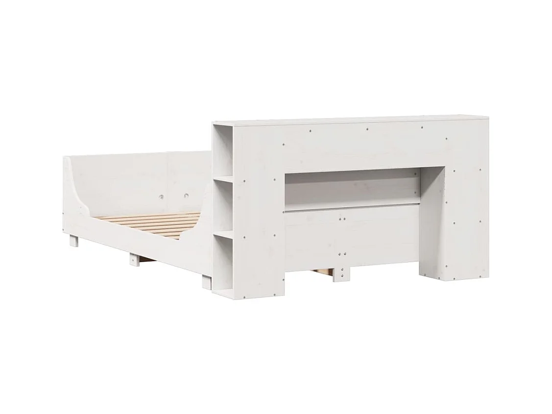 Bedframe zonder matras wit 120x190 cm massief grenenhout