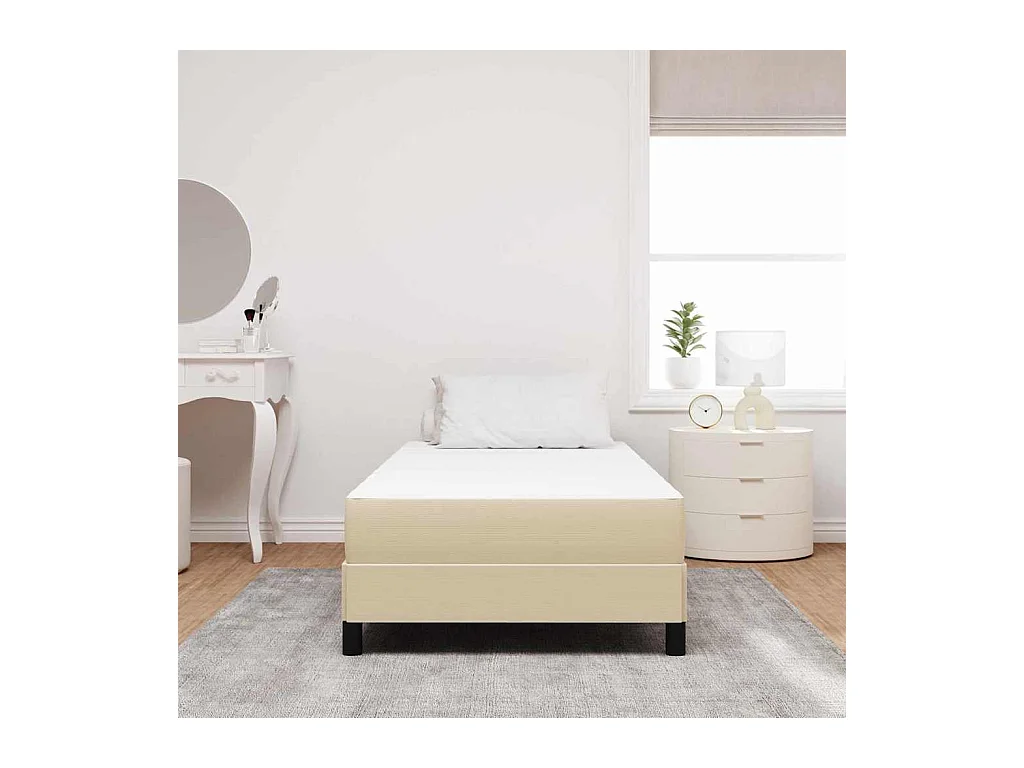 Bedmatras met groene matrasstof 90 x 200 cm