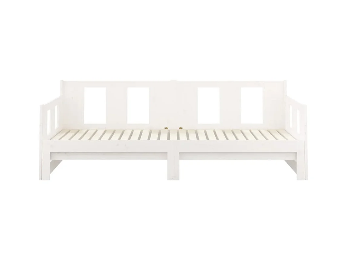 Schiebebett ohne Matratze weiß 2x(80x200)cm