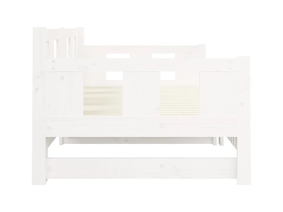 Schiebebett ohne Matratze weiß 2x(80x200)cm