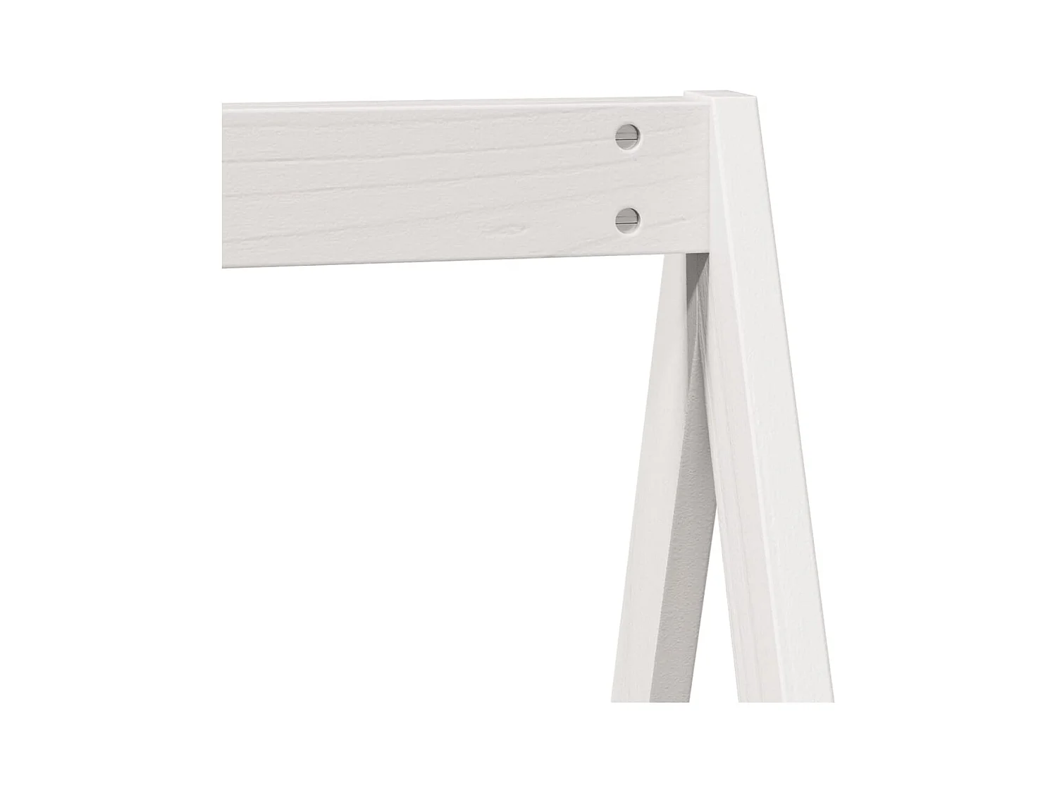 Litera con escalera y techo sin colchón blanca 90x190 cm