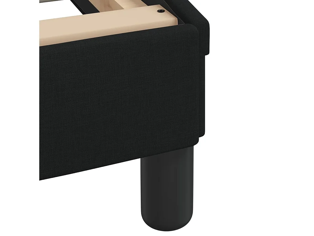 Struttura letto senza materasso nera 140x190 cm tessuto