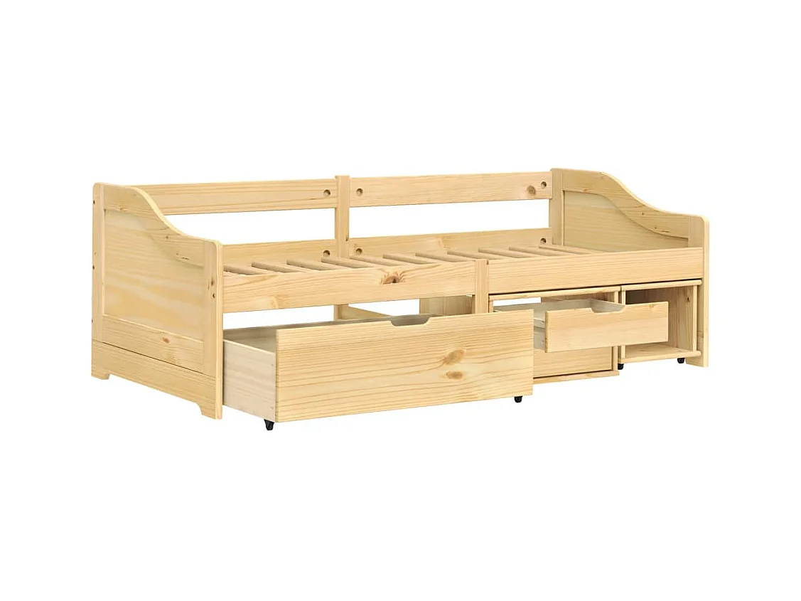 Dagbed met 3 lades zonder matras IRUN 90x200 cm