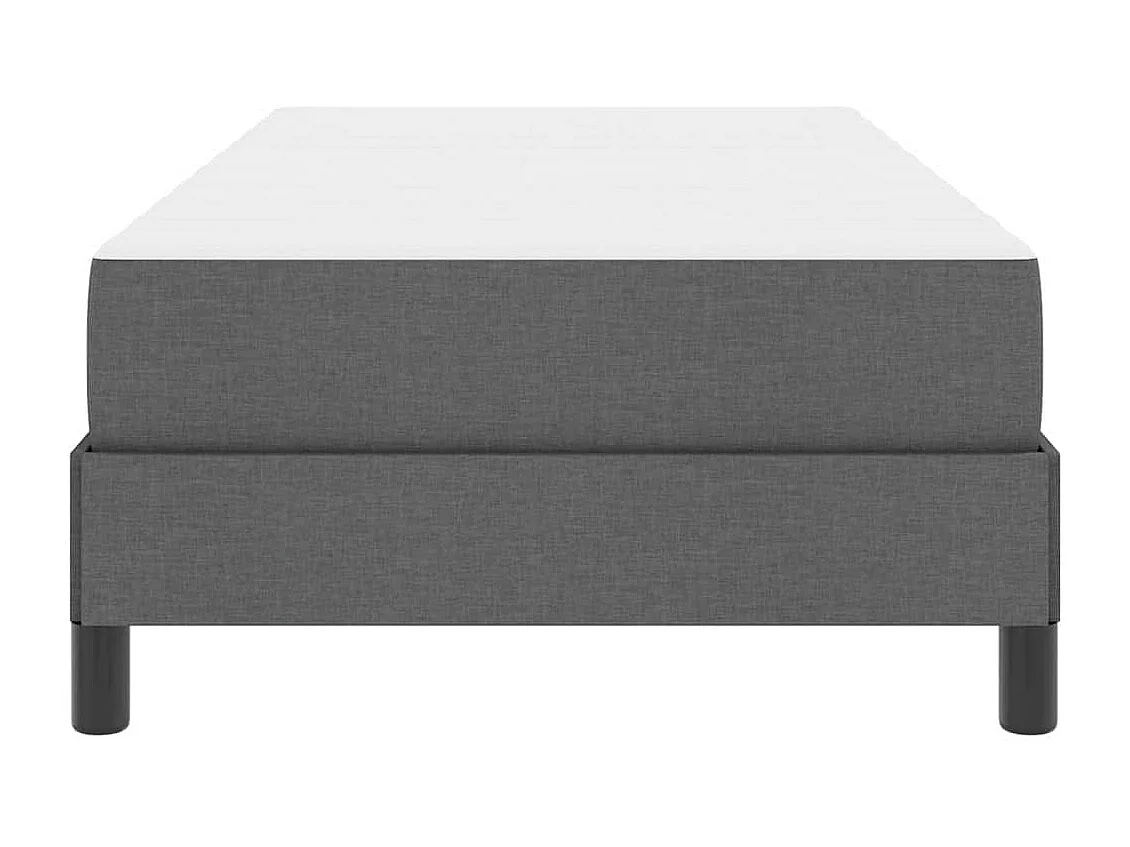 Boxspringbett mit Matratze Dunkelgrau 100 x 200 cm Stoff