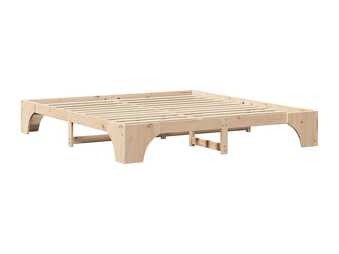 Cadre de lit Pin massif 180 x 200 cm Bois massif en pin