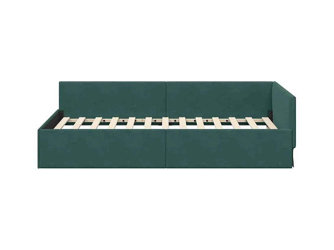 Estructura de cama de esquina Otro Verde oscuro 90 x 200 cm