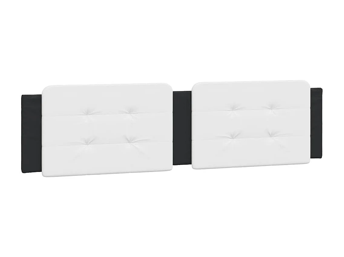 Bedframe met LED zonder matras zwart-wit 160x200 cm