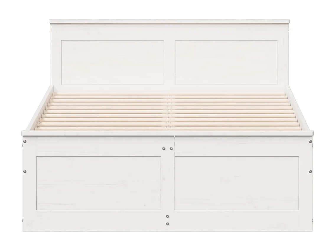 Struttura letto senza materasso con testiera bianca 135x190 cm pino