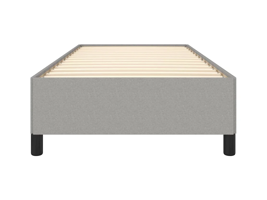 Bettgestell ohne Matratze hellgrau 80x200 cm Stoff