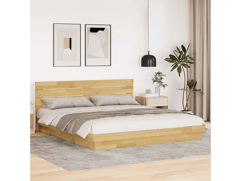 Estructura de cama con cabecero sin colchón 200 x 200 cm