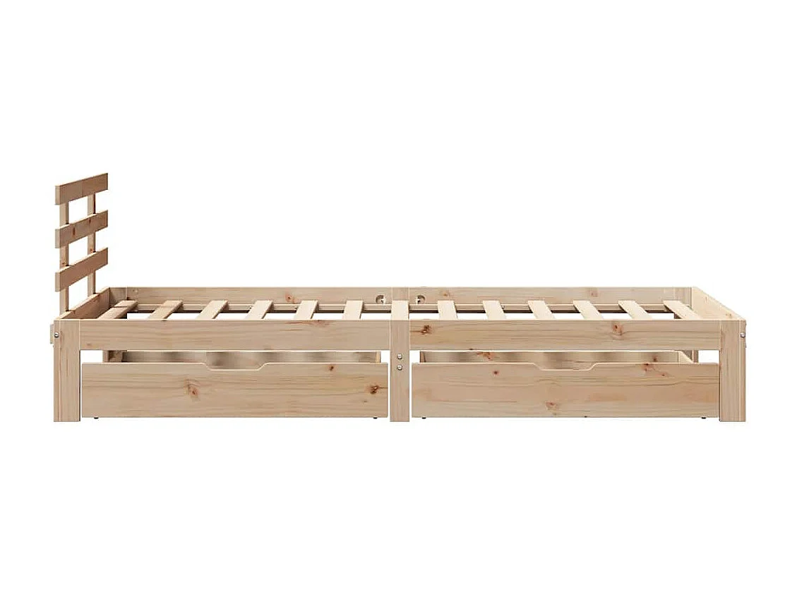 Struttura letto con cassetti senza materasso 75x190 cm
