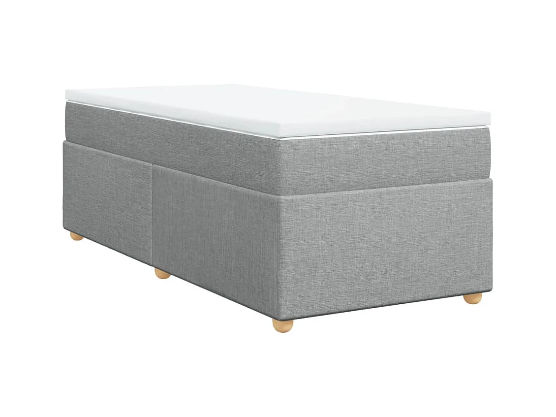 Lattenbodem met lichtgrijze matrasstof 80x200 cm