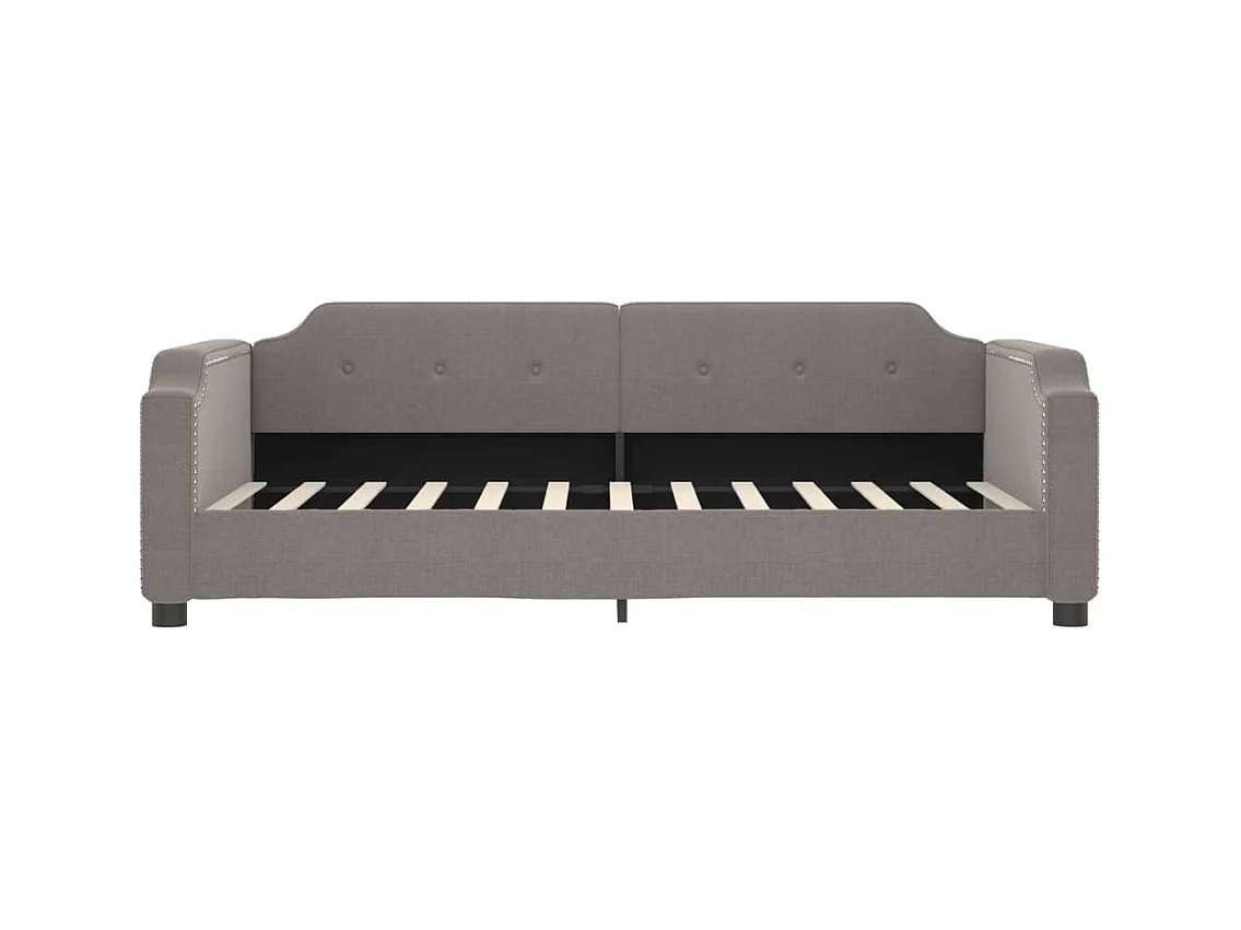 Dagbed met uitschuifbed taupe 100x200 cm stof