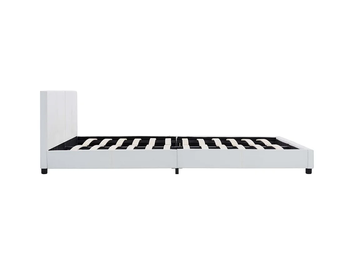 Wit kunstleren bedframe 180x200 cm