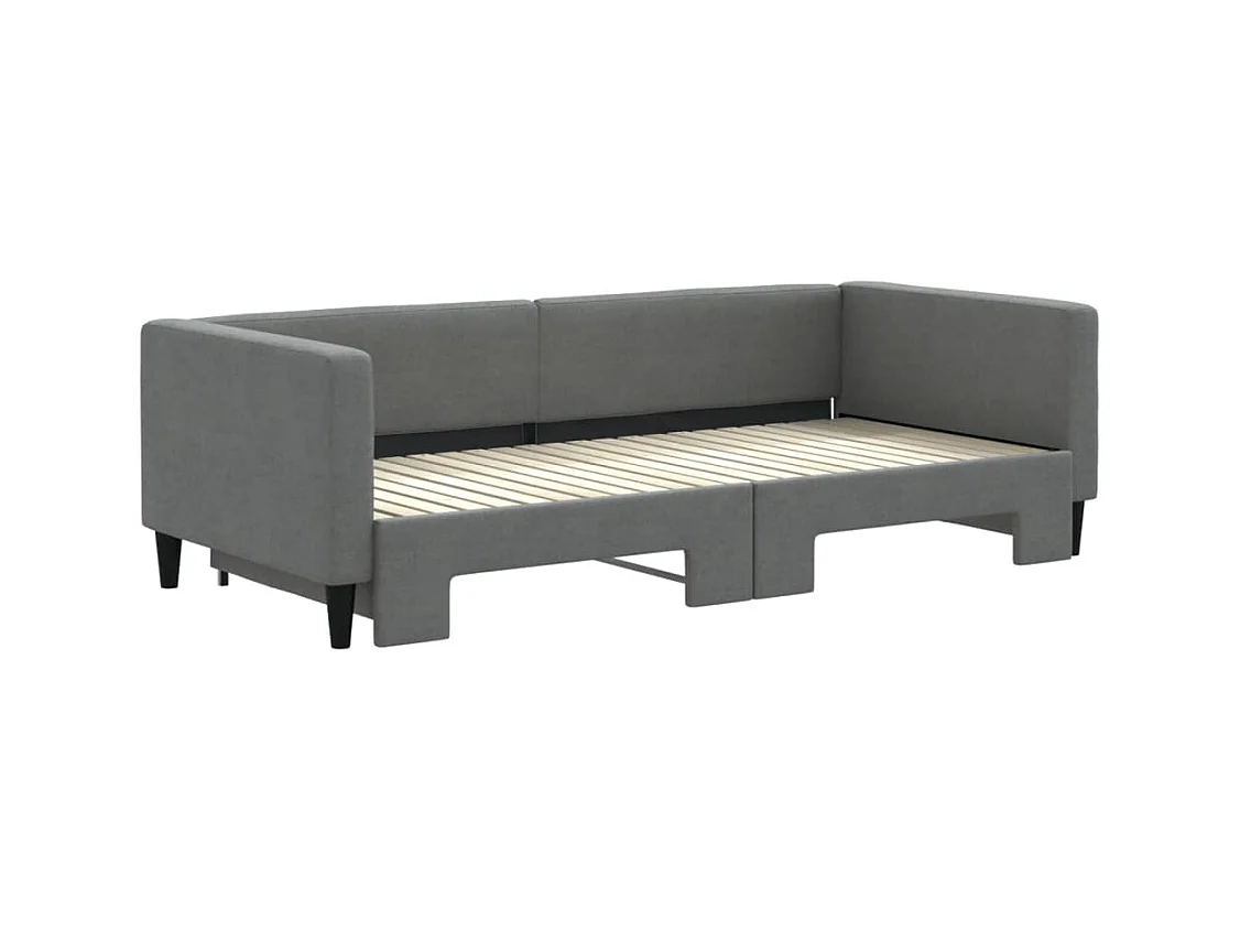 Divano letto con letto estraibile senza materasso grigio scuro 90x200 cm