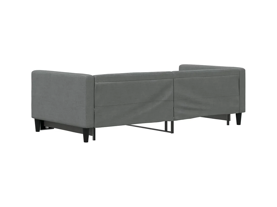 Divano letto con letto estraibile senza materasso grigio scuro 90x200 cm