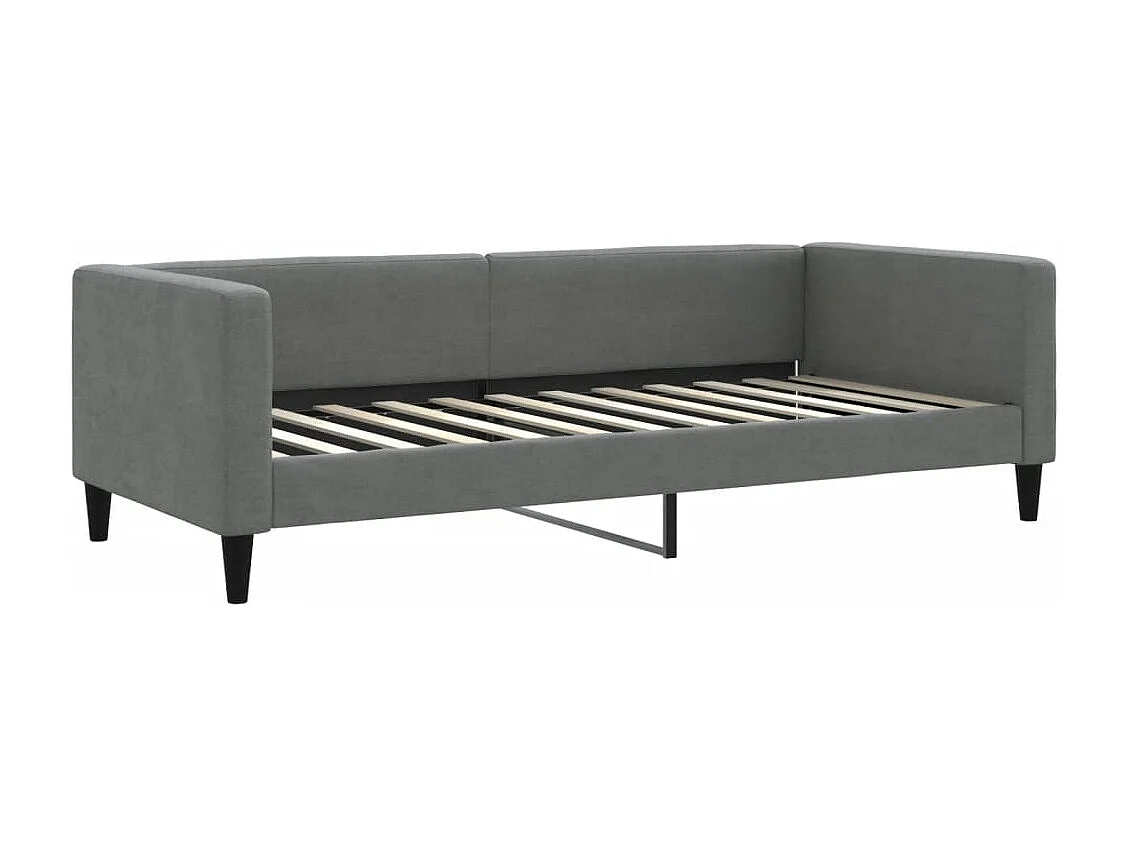 Divano letto con letto estraibile senza materasso grigio scuro 90x200 cm
