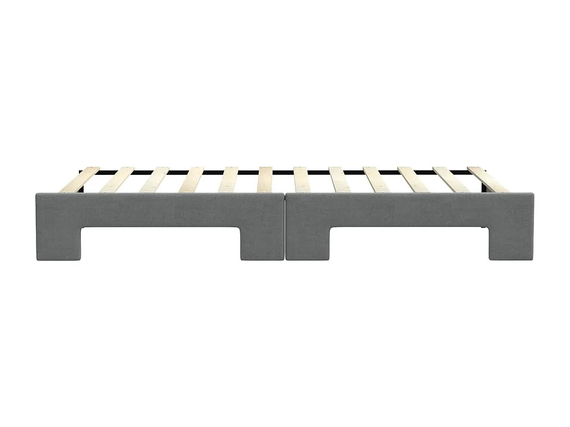Lit de jour avec gigogne sans matelas gris foncé 90x200 cm