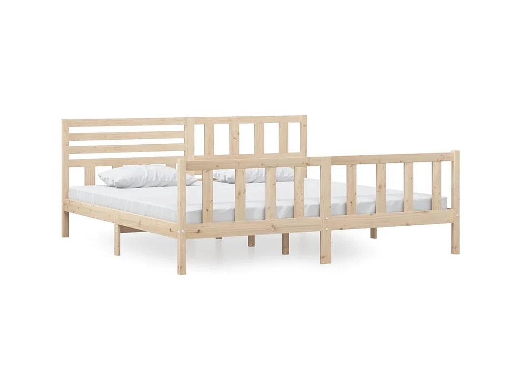 Struttura letto senza materasso in legno massello 200x200 cm