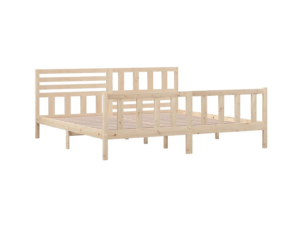 Struttura letto senza materasso in legno massello 200x200 cm