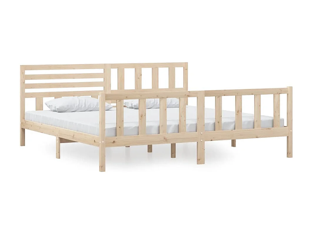 Struttura letto senza materasso in legno massello 200x200 cm