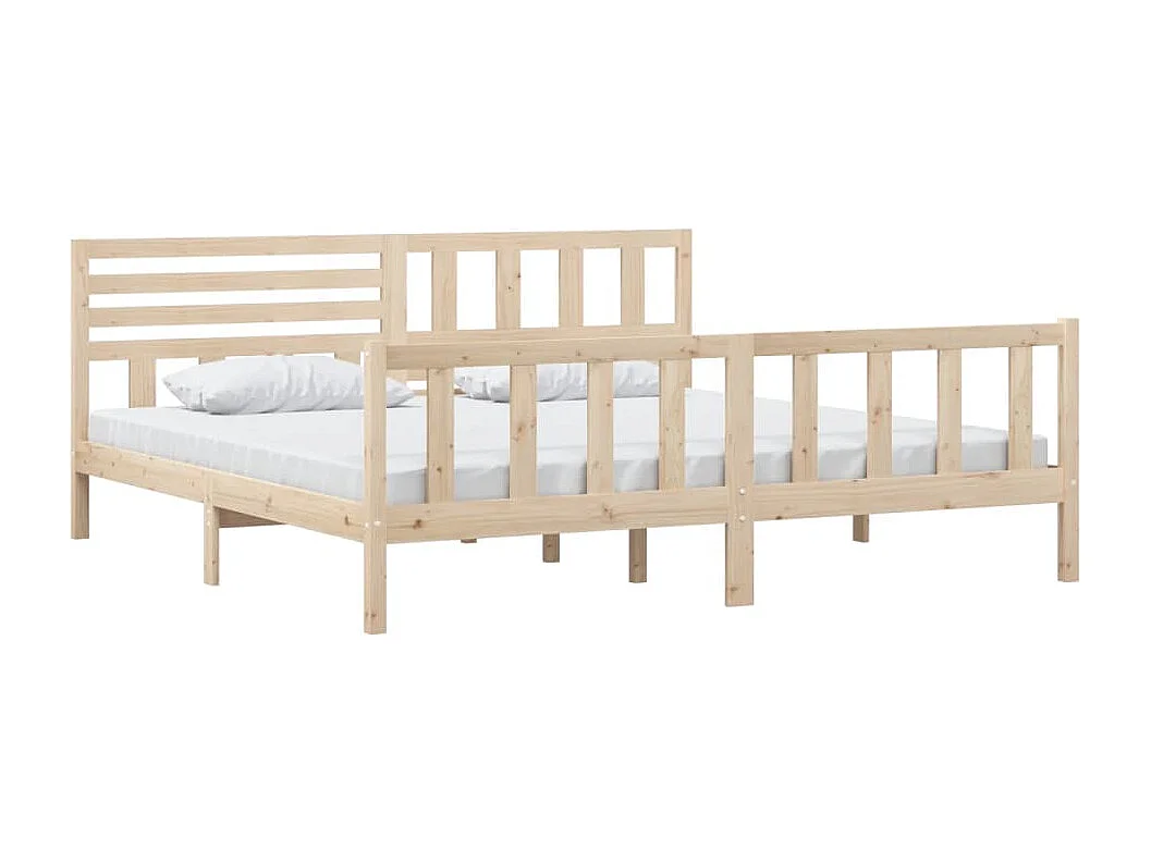Struttura letto senza materasso in legno massello 200x200 cm