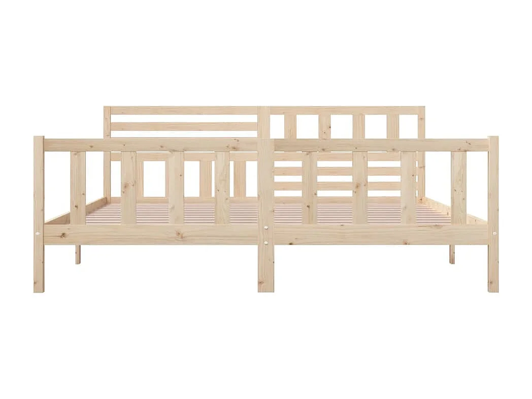 Struttura letto senza materasso in legno massello 200x200 cm
