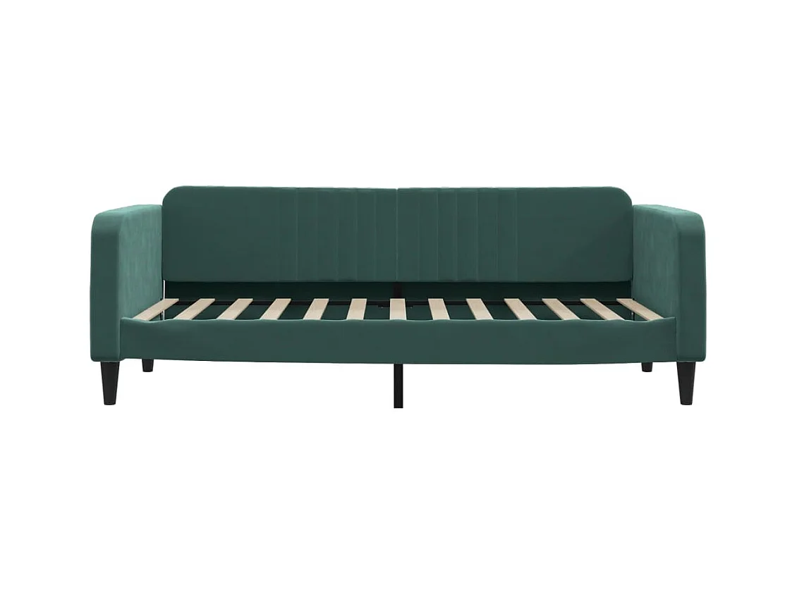 Lit de repos sans matelas vert foncé 100x200 cm velours
