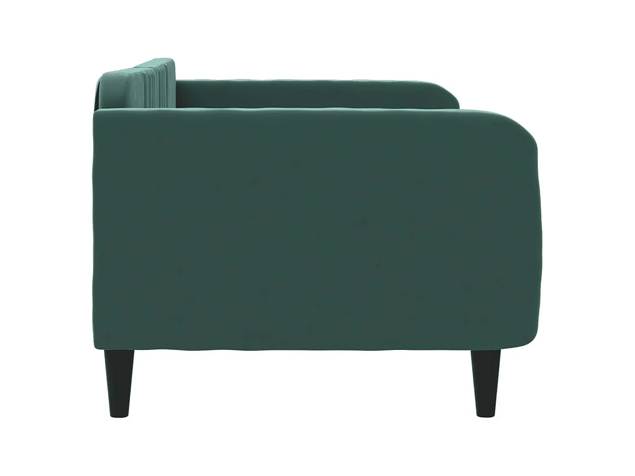 Lit de repos sans matelas vert foncé 100x200 cm velours