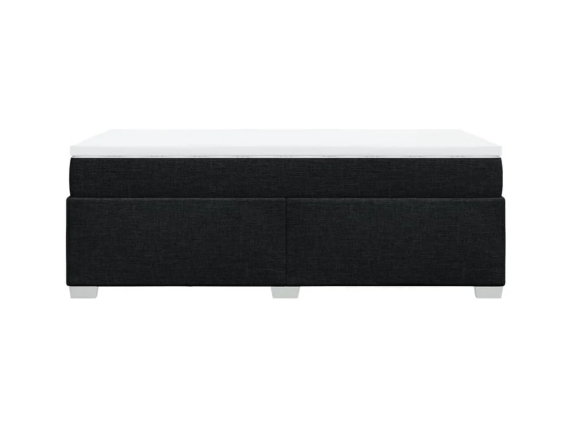 Lattenbodem met matras Zwart 90x200 cm Stof