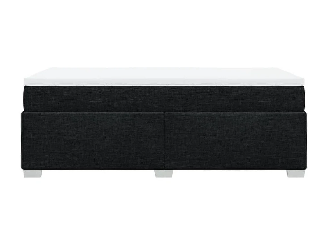 Sommier à lattes de lit avec matelas Noir 90x200 cm Tissu