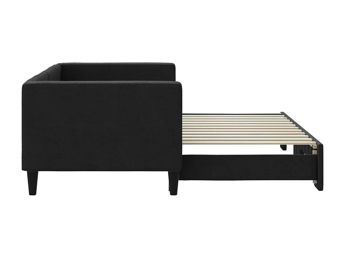 Lit de jour avec gigogne sans matelas 80x200 cm