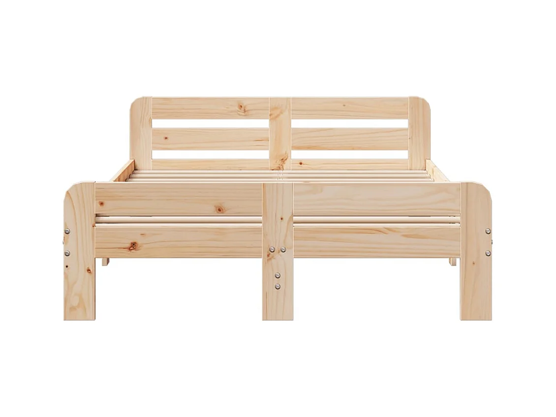 Estructura de cama sin colchón 200x200 cm madera maciza de pino
