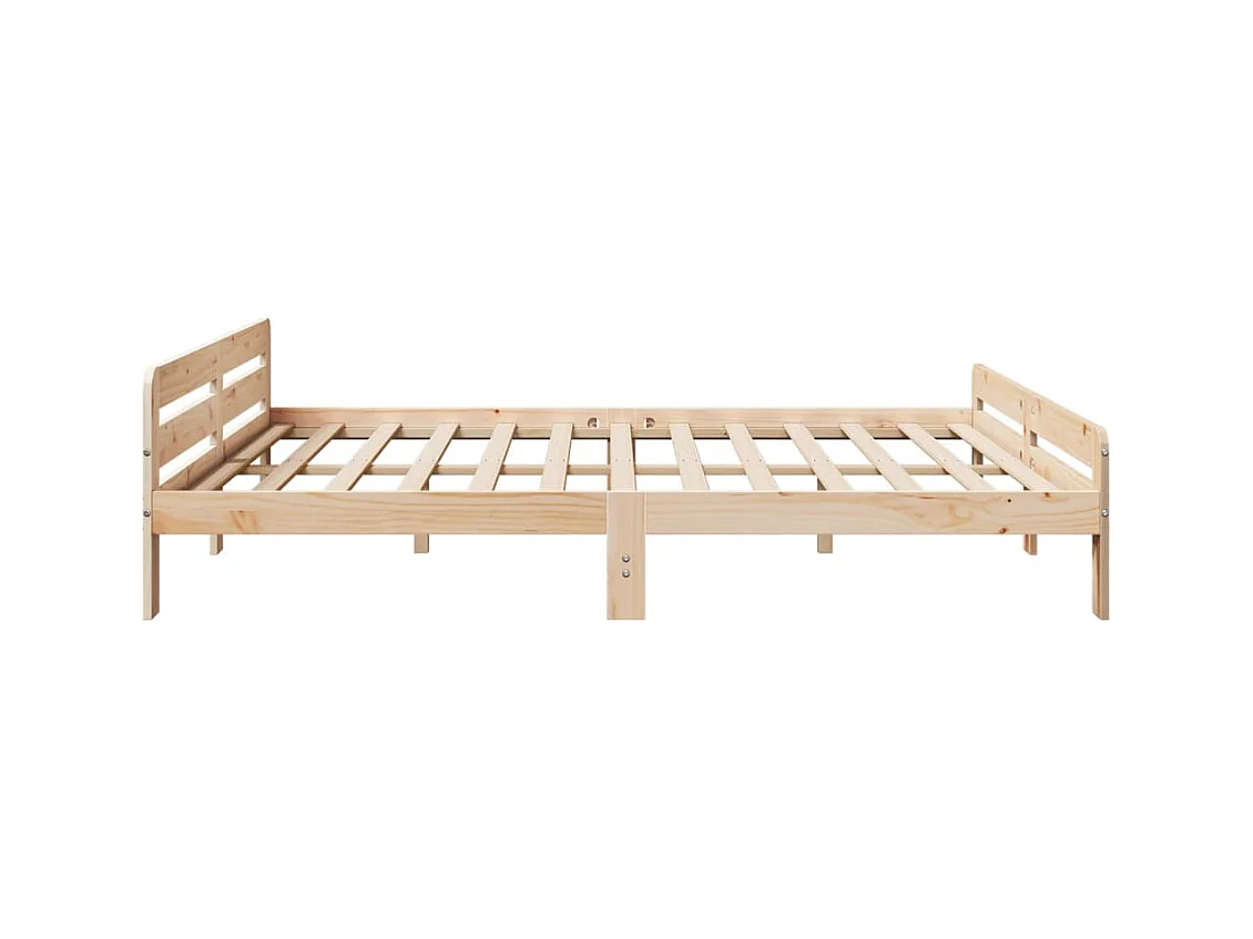 Estructura de cama sin colchón 200x200 cm madera maciza de pino