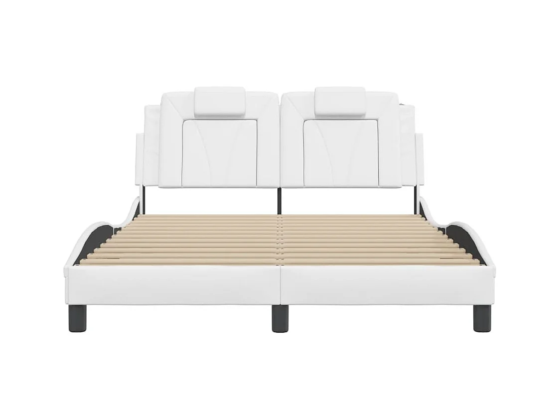 Bedframe zonder matras wit 120x200 cm kunstleer