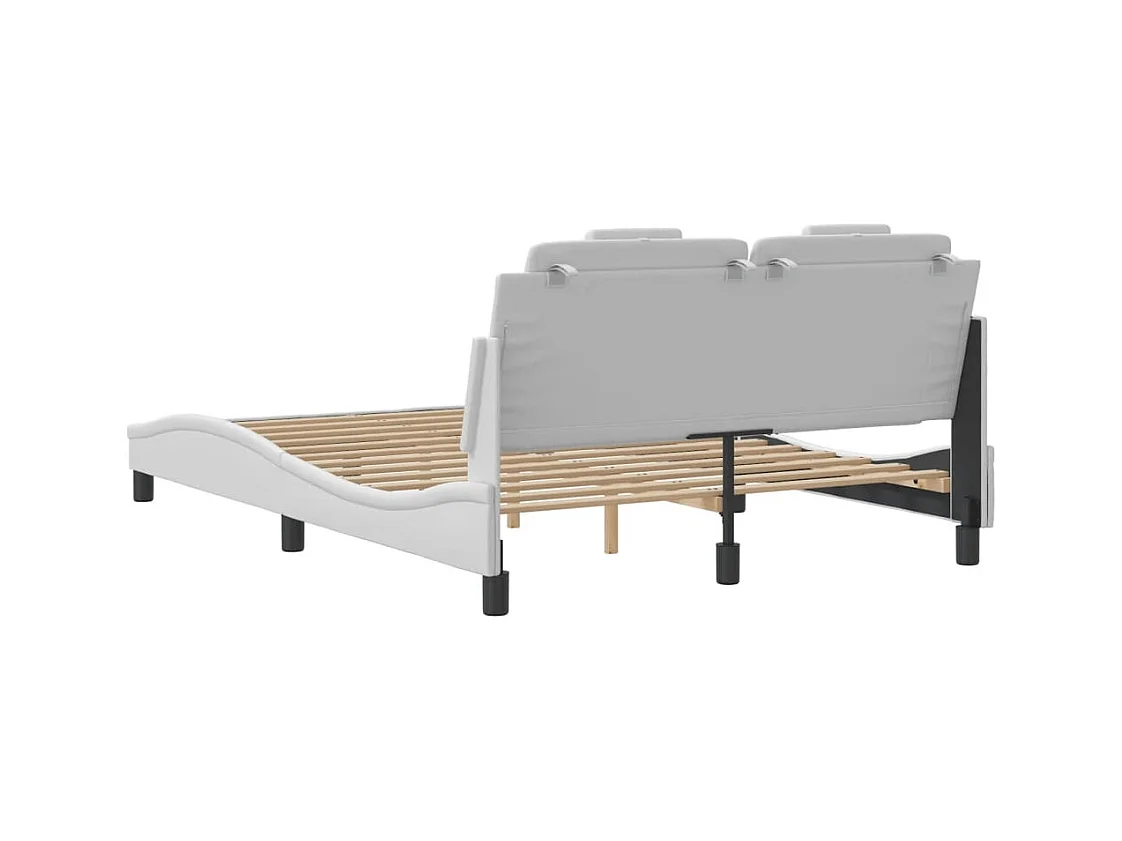 Bedframe zonder matras wit 120x200 cm kunstleer