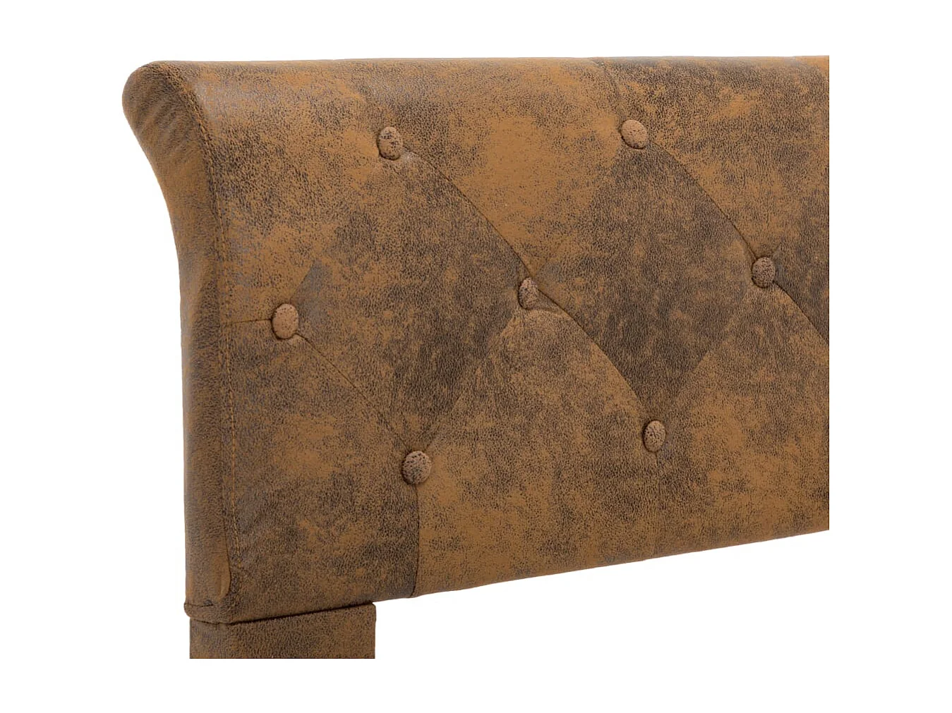 Cadre de lit Marron Similicuir daim 140 x 200 cm