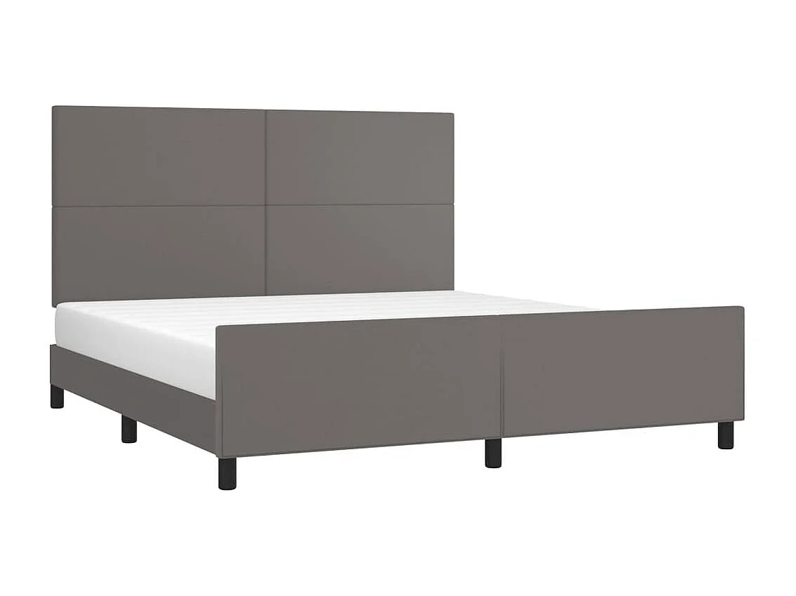 Bedframe zonder matras grijs 160x200 cm kunstleer