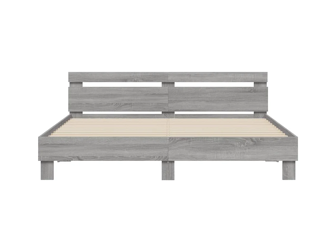 Bedframe zonder matras Sonoma grijs 180x200 cm