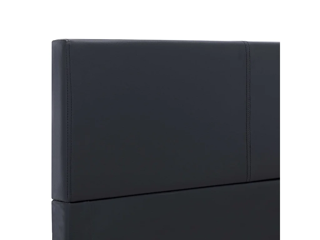 Cadre de lit sans matelas noir similicuir 140x200 cm