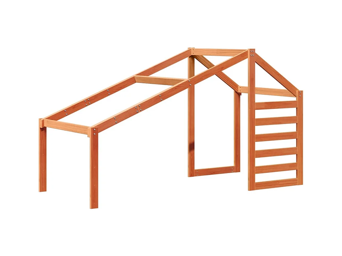 Hoogslaper zonder matras bruin gewaxt 90x200 cm massief grenenhout