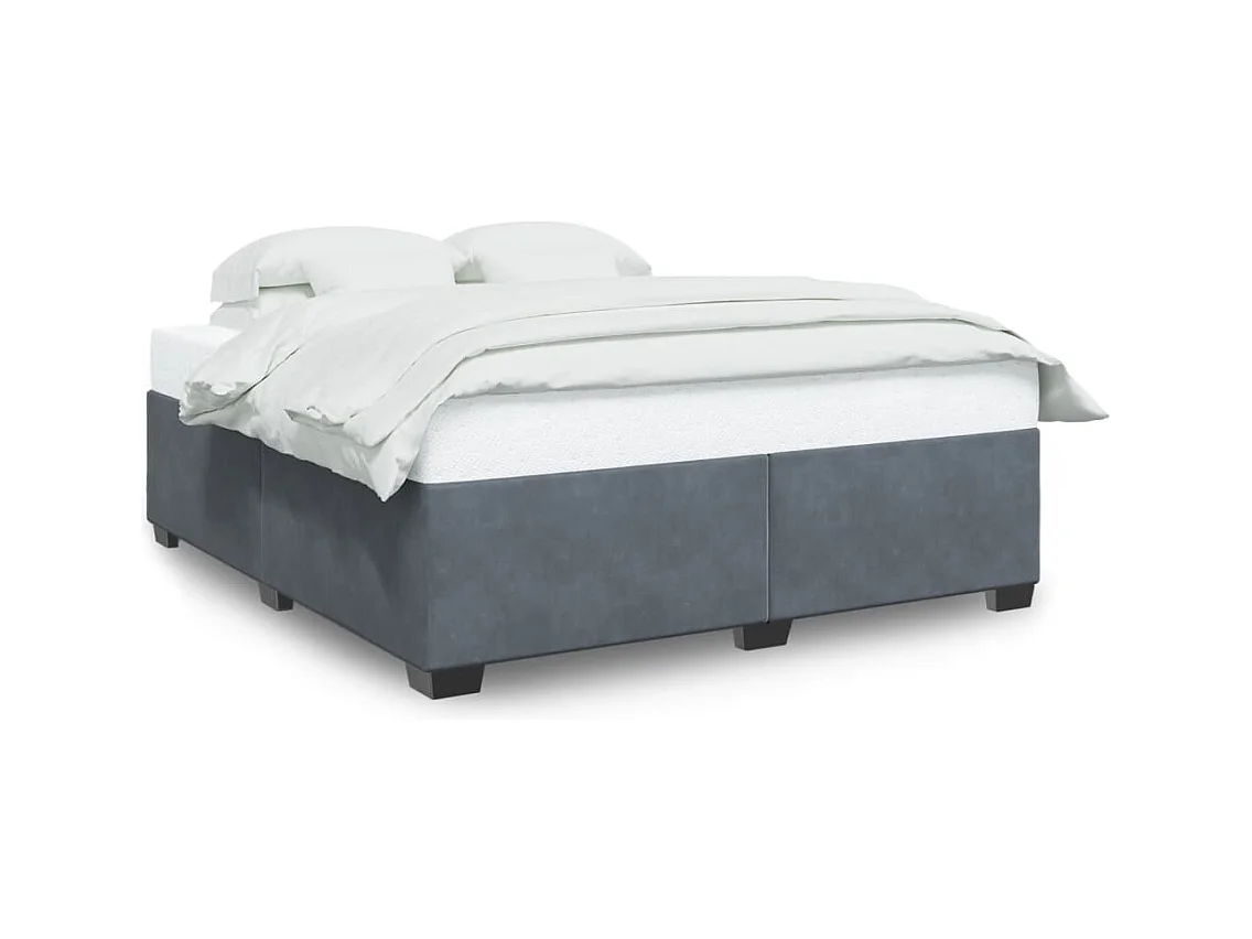 Bedframe zonder matras donkergrijs 180x200 cm fluweel