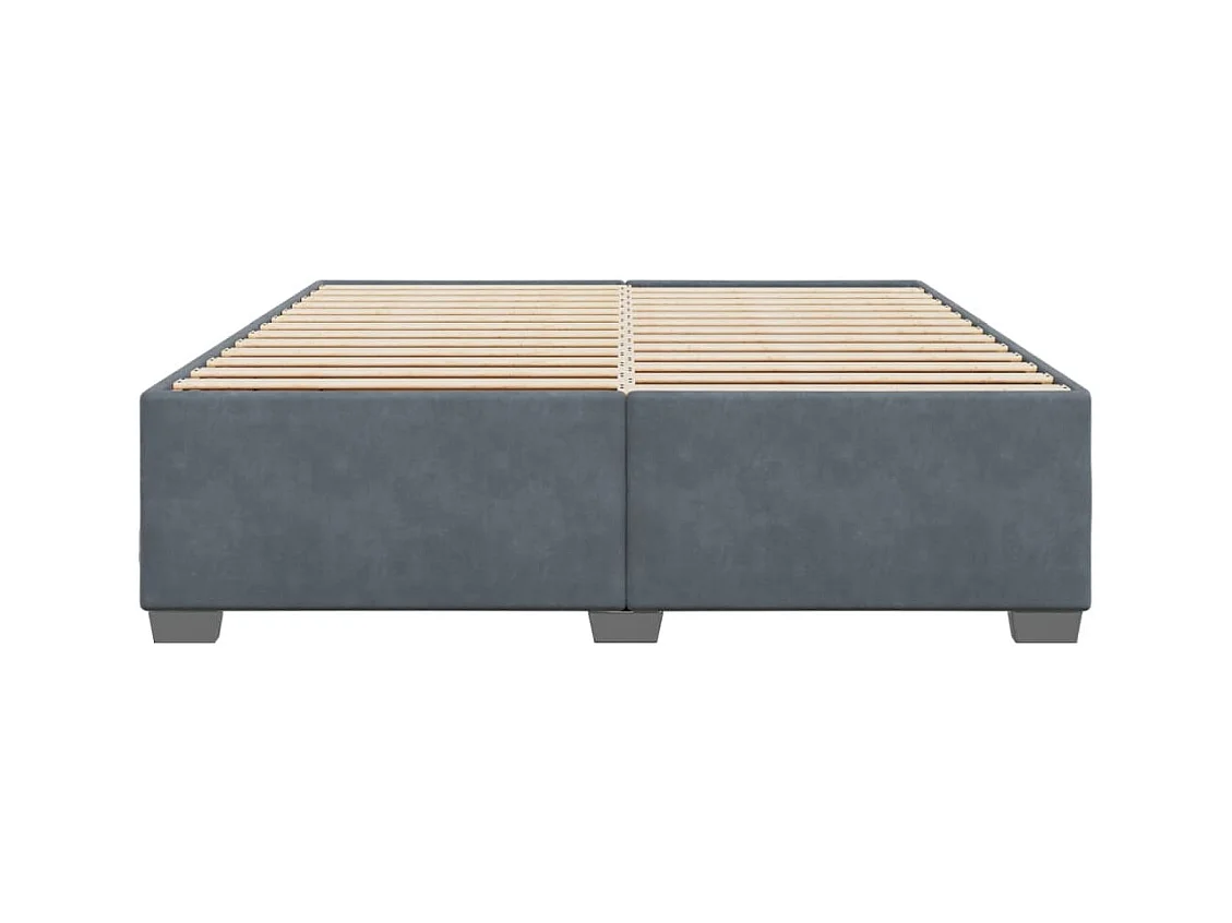 Bedframe zonder matras donkergrijs 180x200 cm fluweel