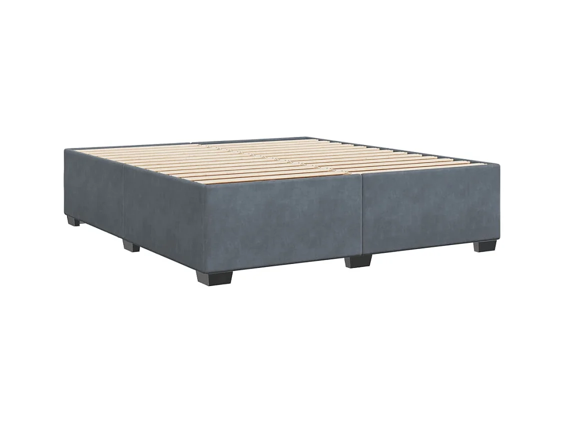 Bedframe zonder matras donkergrijs 180x200 cm fluweel