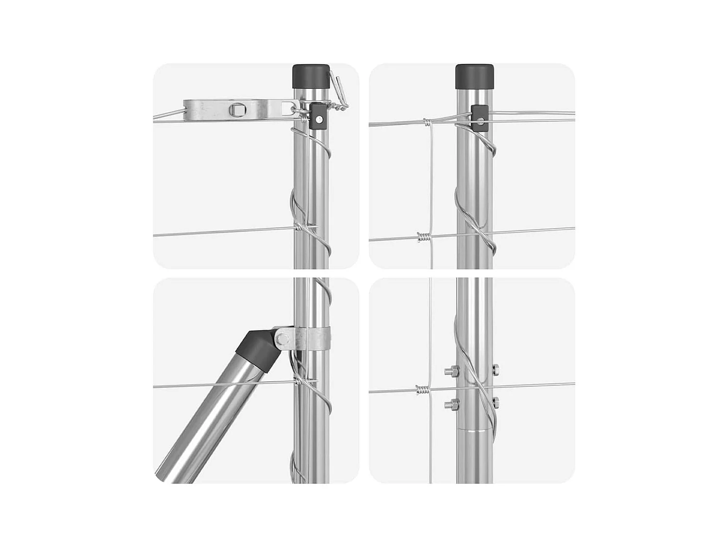 Struttura letto senza materasso in legno massello nero 200x200 cm