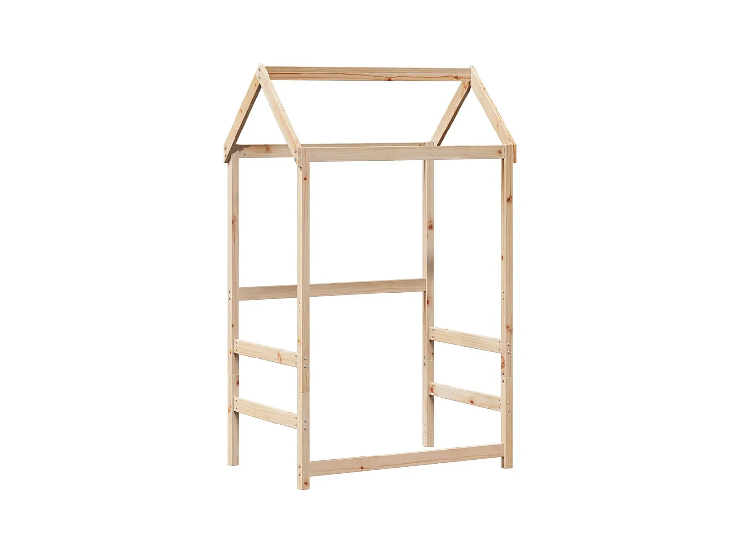 Cama de día con techo sin colchón 80x200 cm madera maciza