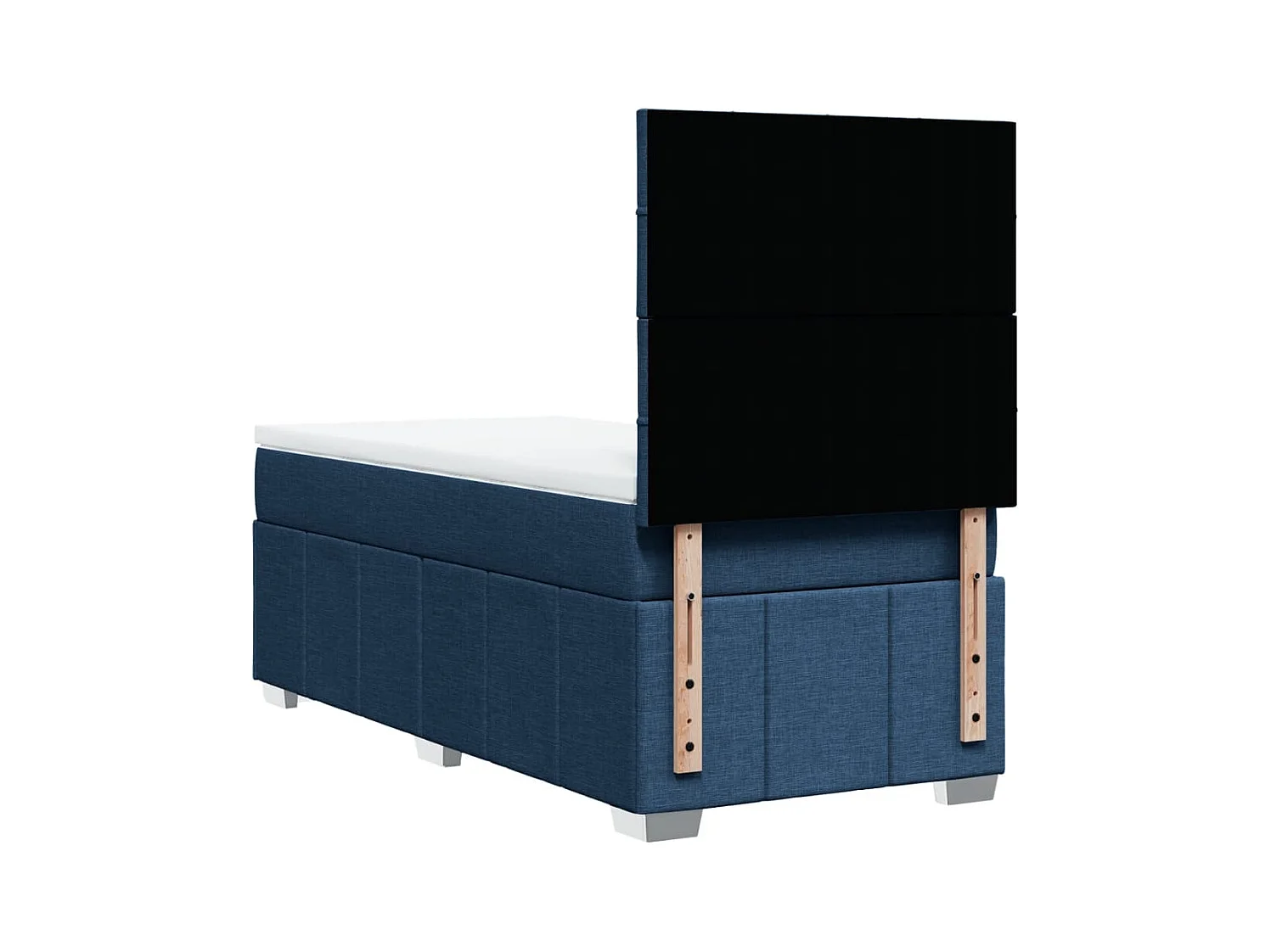 Lattenbodem met matras Blauw 90x200 cm Stof